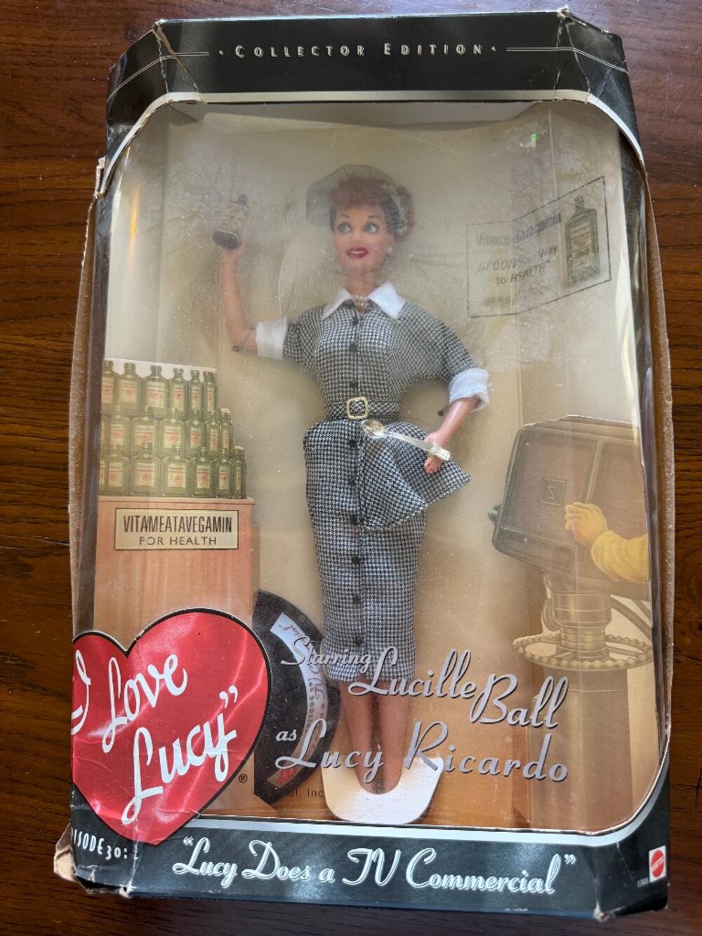 Mattel 1997 I Love Lucy Vitameatavegamin Barbie Doll #17645 NIB